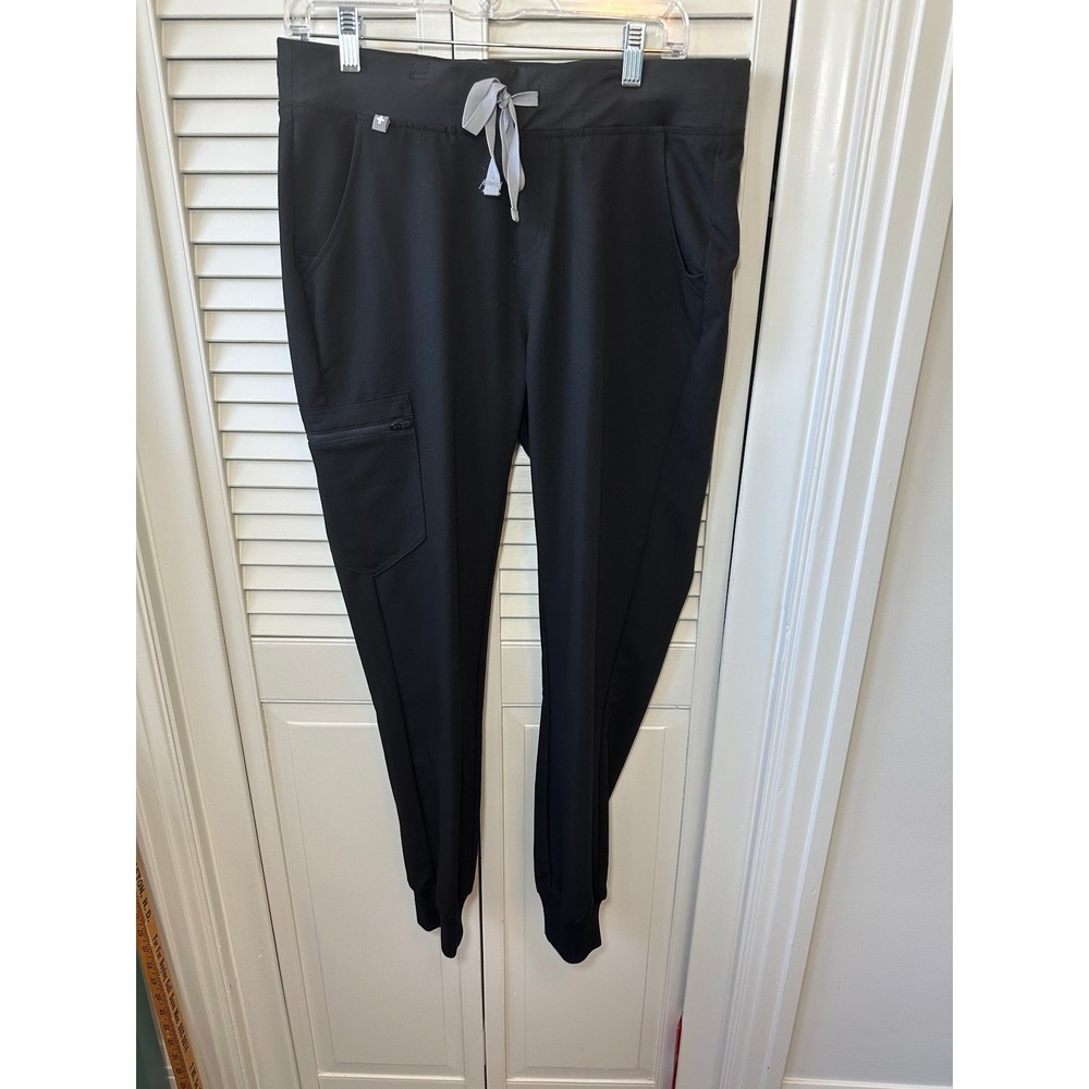 FIGS Technical Collection Black Scrub Jogger Pants W18SW2005 Womens Medium